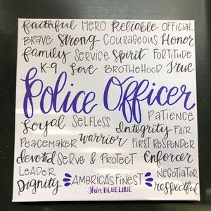 SOLD - Custom Police Officer Canvas